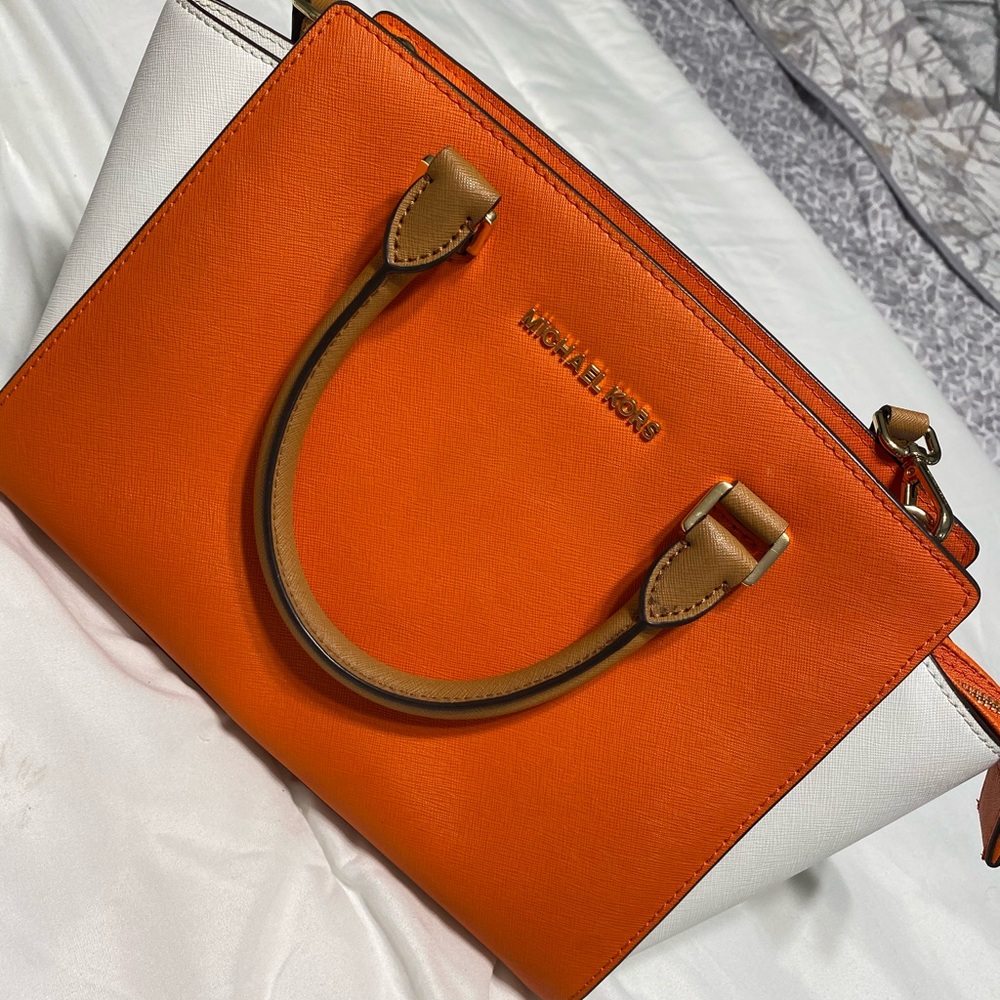 Michael Kors orange purse